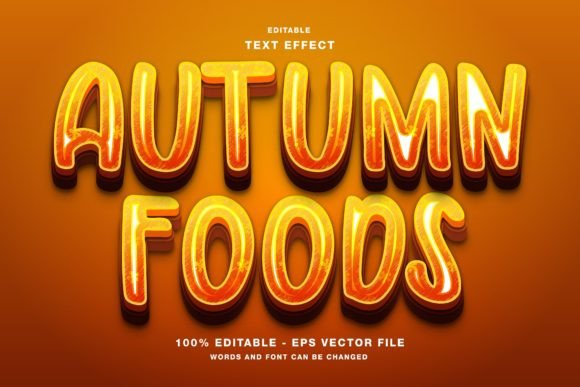 Autumn Foods Editable Text Effect