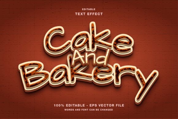 Cake & Bakery Editable Text Effect