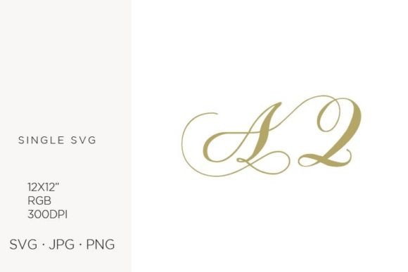 Elegant Monogram Letter A and Q SVG Artwork