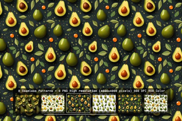 Elevate Designs with Avocado Patterns