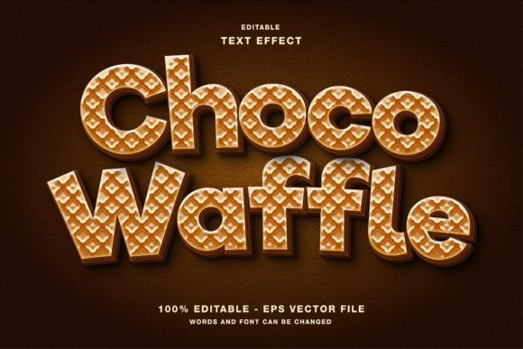 Elevating Digital Branding with the Choco Waffle Editable Text Effect