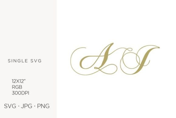 Monogram Letter A and J: Creative SVG Art Guide