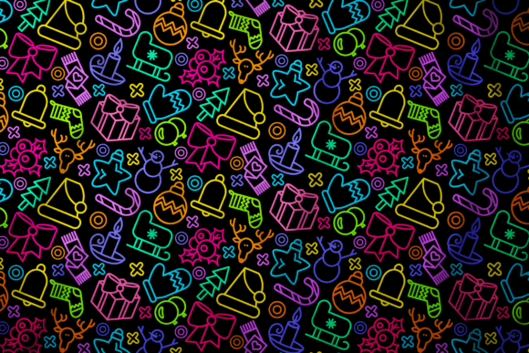 Revitalizing Holiday Branding with the Neon Christmas Pattern: A Strategic Design Asset