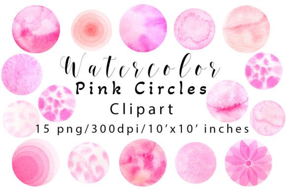 Soft Pink Watercolor Circles for Creative Design