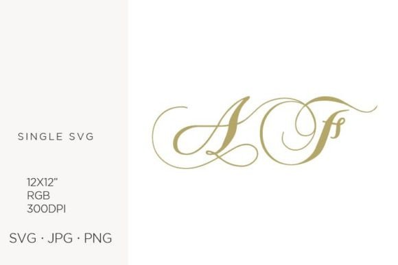 Strategic Branding with Monogram Letter A and Letter F SVG Artwork