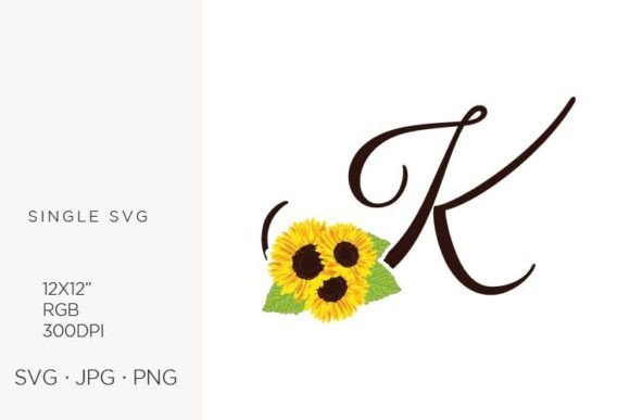Sunflowers Letter K: Elevating Your Creative Projects with High-Quality Digital Art
