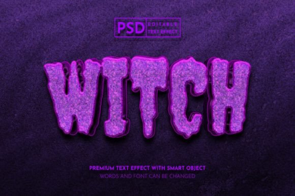 Witch 3D Text Effect for Creative Designs